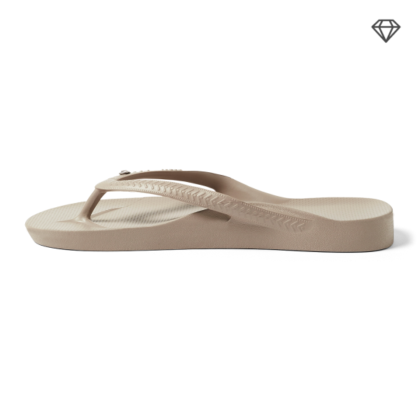 Arch Support Flip Flops - Classic - Crystal Taupe